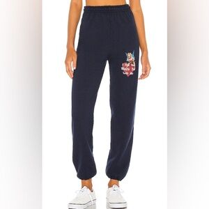 Boys Lie “I Am Not Where You Left Me” Navy Blue Sweatpants Jogger Size Small